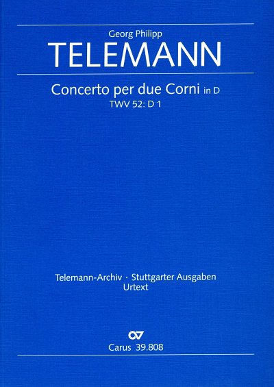 G.P. Telemann: Concerto per due Corni in D TWV 52:D1 / Parti