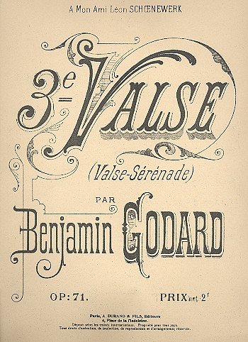 B. Godard: Valse N 3 Piano, Klav