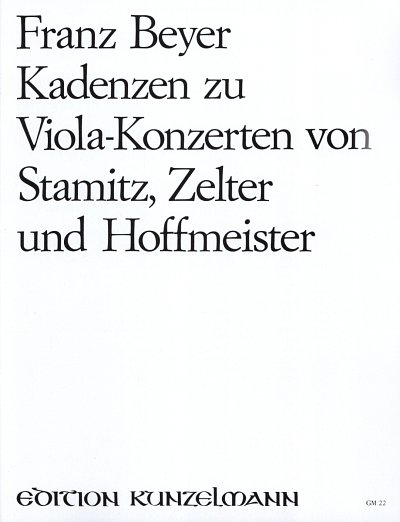 F. Beyer: Kadenzen zu Viola-Konzerten von Stamitz, (Vlasolo)
