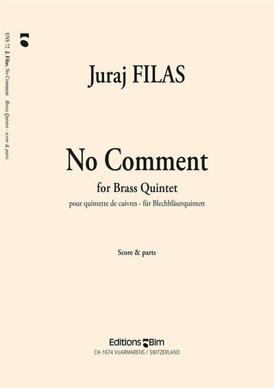 J. Filas: No Comment, 5Blech (Pa+St)