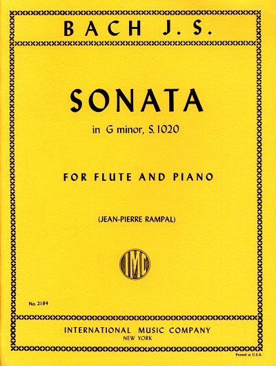 J.S. Bach: Sonate in g-Moll BWV 1020, FlKlav (KlavpaSt)