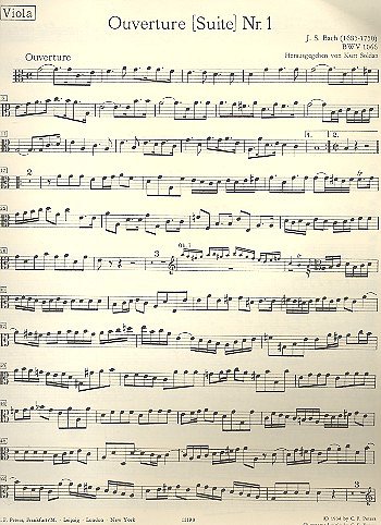 J.S. Bach: Suite (Ouvertuere) Nr. 1 C-Dur BWV 106, Baro (Vla