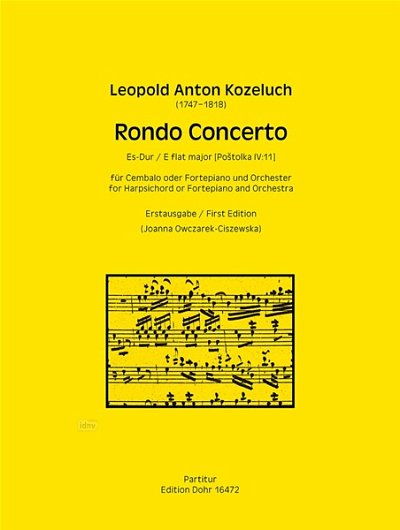 J.A. Kozeluch: Rondo Concerto Es-Dur, CembStro (Part.)