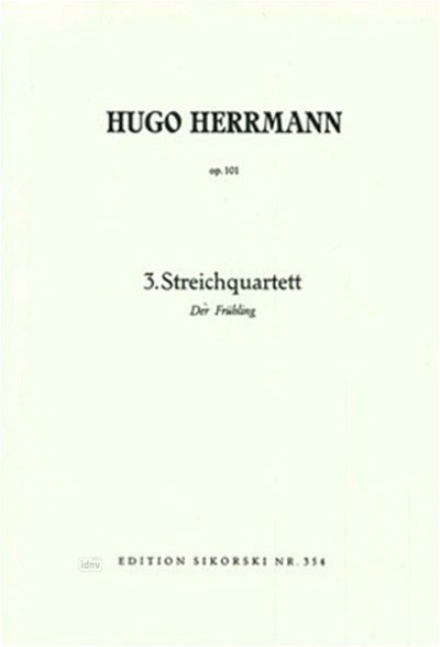 H. Herrmann: Streichquartett Nr. 3 op. 101, Stimmensatz