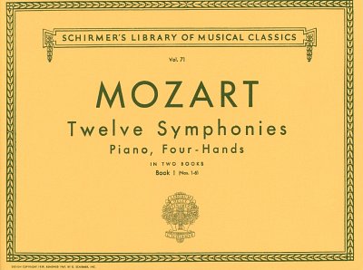 W.A. Mozart: Twelve Symphonies 1, Klav4m (Sppa)