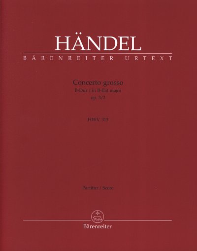 G.F. Haendel: Concerto grosso B-Dur op. 3, 2Vl2VcOrBc (Part.