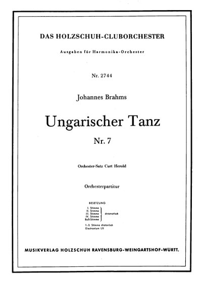 J. Brahms: Ungarischer Tanz Nr 7