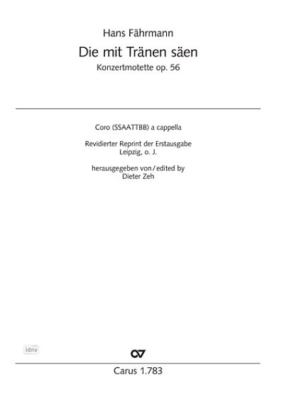 DL: H. Fährmann: Die mit Tränen säen. Konzertmotet, GCh8 (Pa