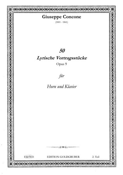 G. Concone: 50 Lyrische Vortragsstücke 2, HrnKlav (KlavpaSt)