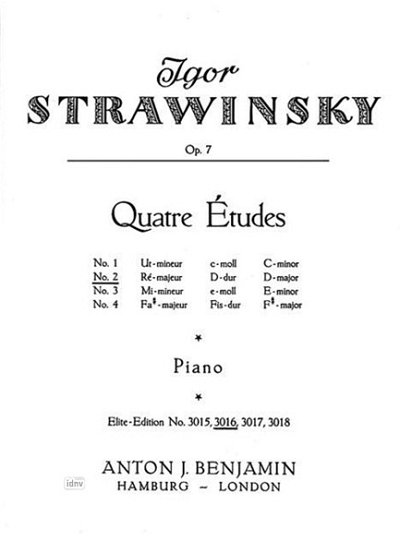 I. Strawinsky: Vier Etüden op. 7/2 , Klav