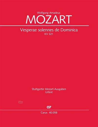 W.A. Mozart: Vesperae solennes de Dominica KV 321 (1779)