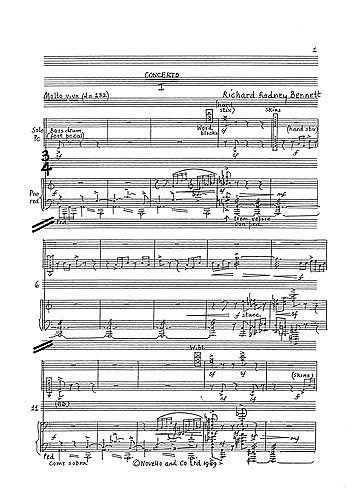 R.R. Bennett: Percussion Concerto Solo Part And Piano (Bu)