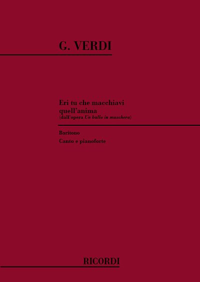 G. Verdi: Un Ballo In Maschera: , GesKlav