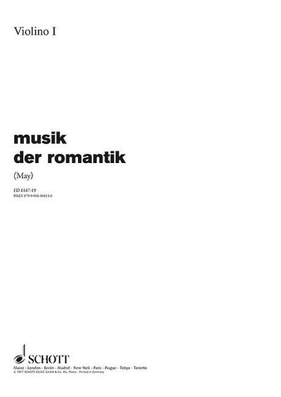 H.W. May, Helmut W.: Music of Romantic