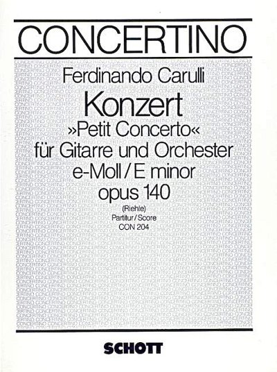 DL: F. Carulli: Konzert e-Moll, GitOrch (Part.)
