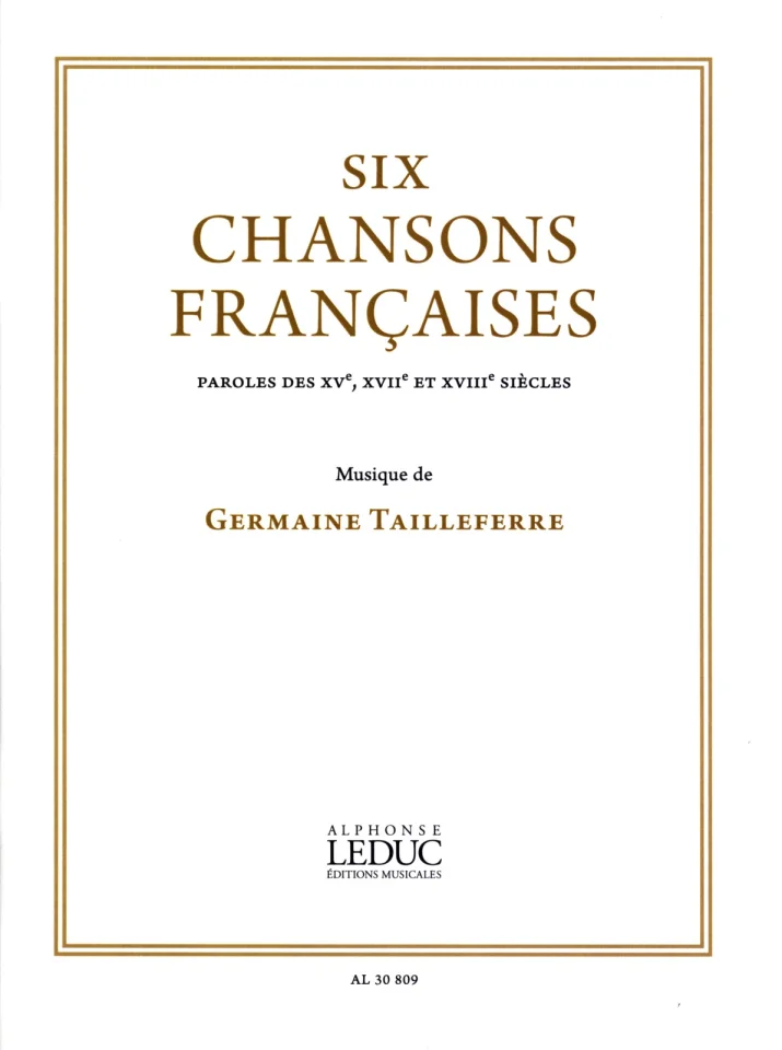 G. Tailleferre: Six chansons françaises , GesKlav (0)