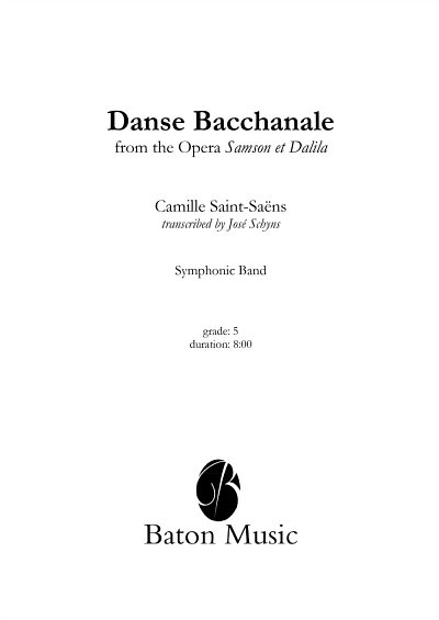C. Saint-Saëns: Danse Bacchanale, Blaso (Pa+St)