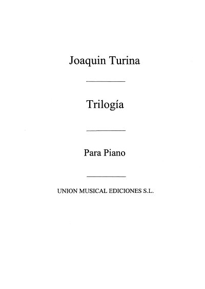 J. Turina: Ofrenda Op.85 De Trilogia For Piano, Klav