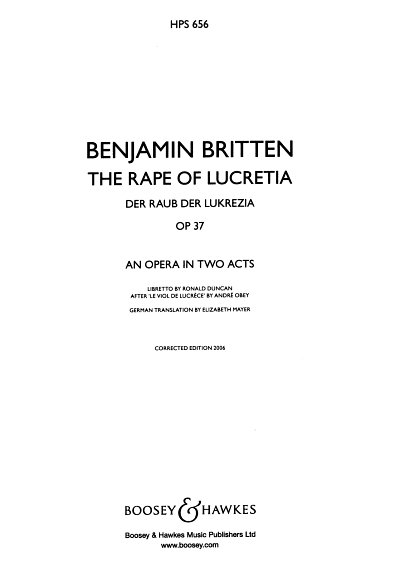 B. Britten: Der Raub der Lukrezia op. 37 (Stp)