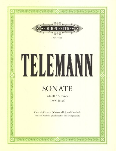 G.P. Telemann: Sonate a-moll für Viola , Vdg/VcBc (KlavpaSt)