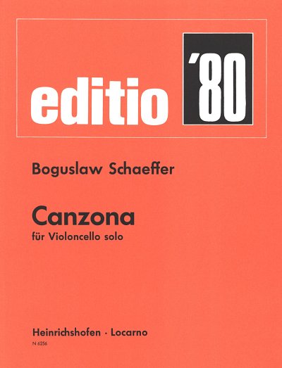 Schaeffer Boguslaw: Canzona