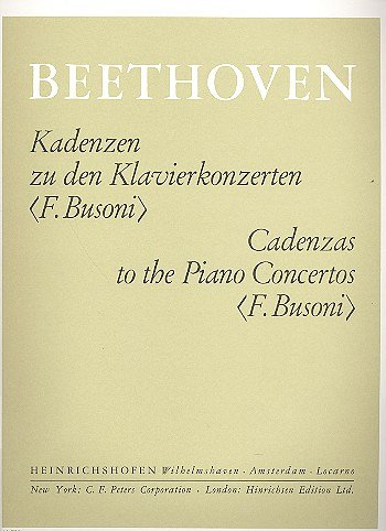 F. Busoni: Kadenzen Zu Konzerten Beethoven