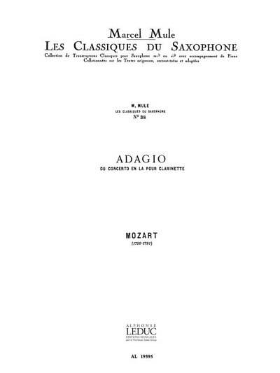 W.A. Mozart: Adagio (Part.)