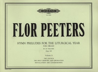 F. Peeters: 213 Choralvorspiele 10 Fuer Das Kirchenjahr