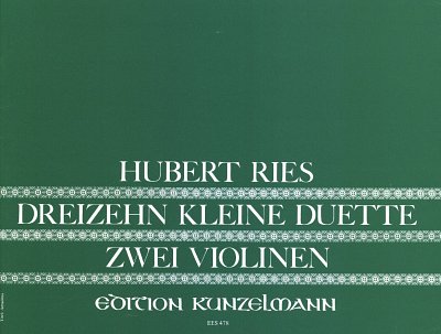 R. Hubert: 13 kleine Duette für 2 Violinen, 2Vl (Sppa)