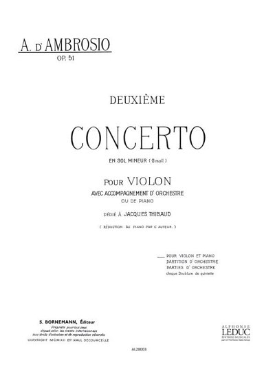 Concerto N02 En Sol Min Pour