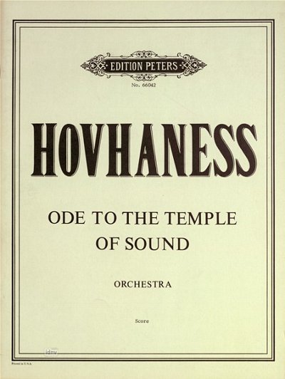 A. Hovhaness: Ode To The Temple Of Sound Op 216