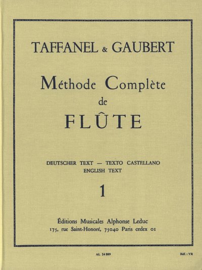P. Taffanel: Méthode Complète de Flûte 1, Fl