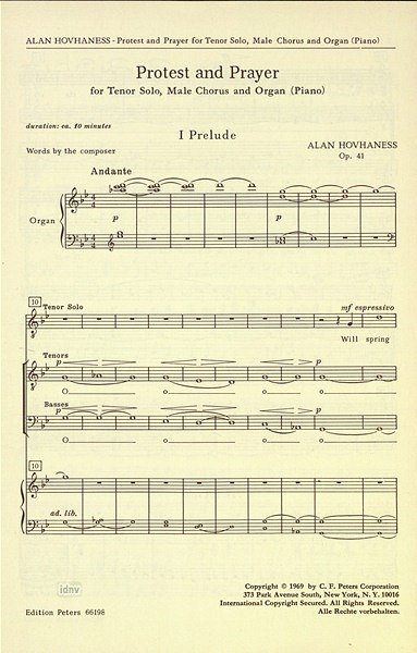 A. Hovhaness: Protest and Prayer op. 41