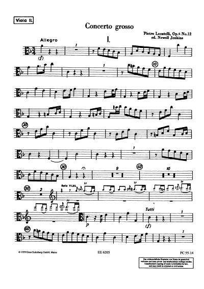 P.A. Locatelli: Concerto grosso  F-Dur op. 4/12