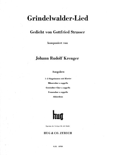 Krenger Johann Rudolf: Grindelwalder Lied