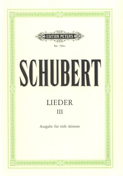 F. Schubert: Lieder 3 - tiefe Stimme, GesTiKlav