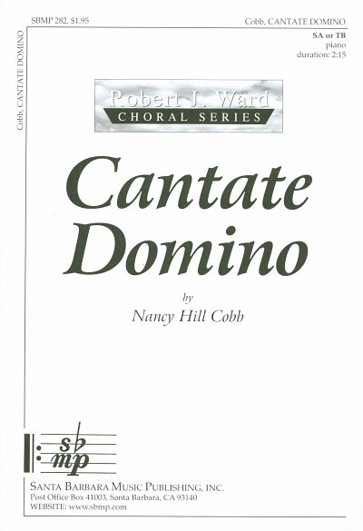 N. Hill Cobb: Cantate Domino, Fch2/MchKlav (Part.)