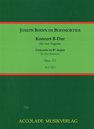 J.B. de Boismortier: Concerto Nr.1 B-Dur op. 1, 4Fag (Pa+St)