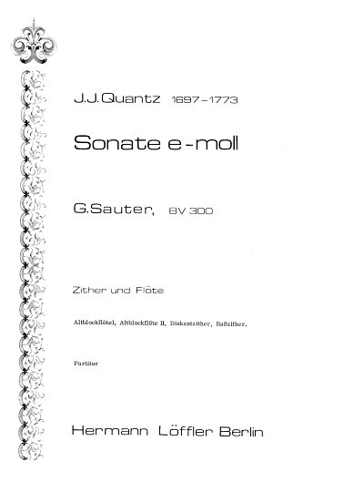 J.J. Quantz: Sonate E-Moll