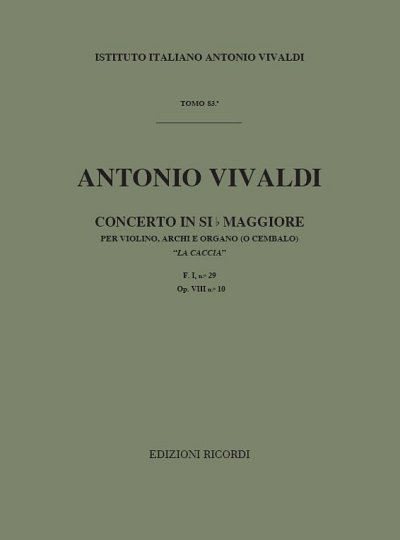 Concerto Per Violino, Archi E BC: In Si Bem Rv 362 (Part.)