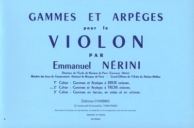 E. Nerini: Gammes et arpèges 2, Viol