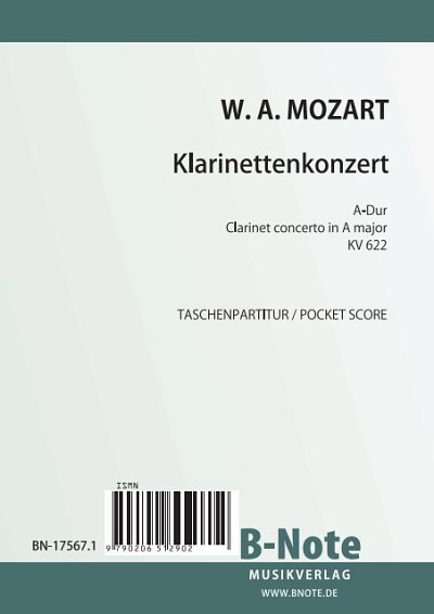 W.A. Mozart: Klarinettenkonzert A-Dur KV 622 (Taschenpartitur)