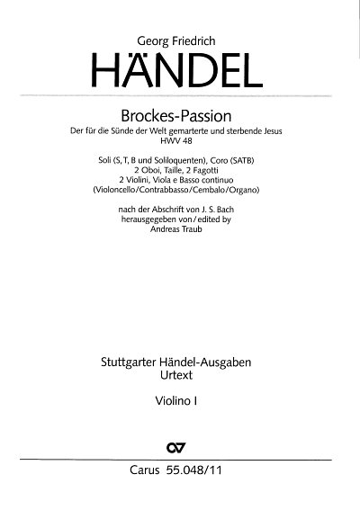 AQ: G.F. Händel: Brockes-Passion HWV 48, 3GsGchOrc (B-Ware)