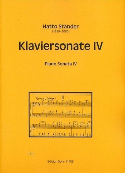 H. Ständer: Klaviersonate IV, Klav (Part.)