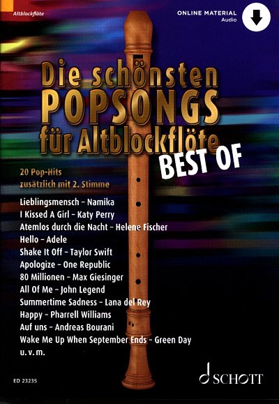 Die schönsten Popsongs für Alt-Blockf, 1-2Abfl (Sppa+Audiod)
