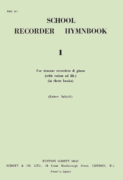 School Recorder Hymnbook Vol. 1