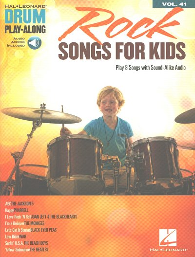 Drum Play-Along 41: Rock Songs for Kids, Schlagz (+Audiod)