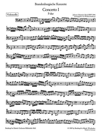J.S. Bach: Brandenburgisches Konzert 1 F-Dur Bwv 1046