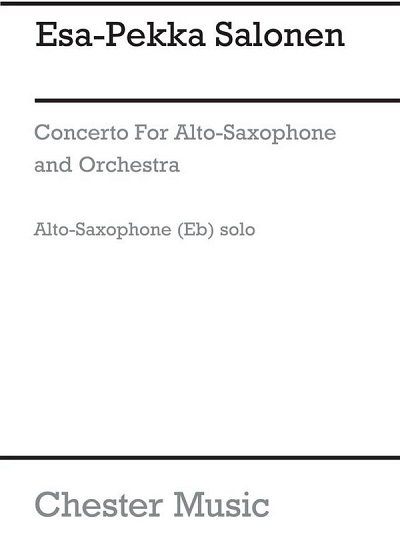 E.-P. Salonen: Concerto For Alto Saxophone And Orchest, Asax