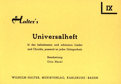 O. Heinl: Halters Universalheft IX, 4Pos (Pos1)